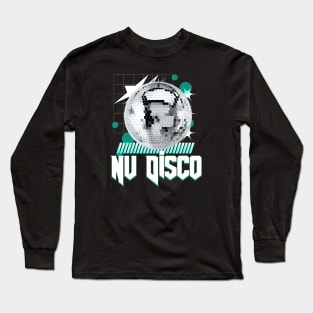 NU DISCO - ball (blue) Long Sleeve T-Shirt